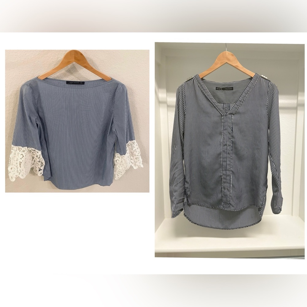 ZARA - 2 for $6 - Blue & White Tops!